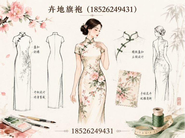 蓟州区手绘旗袍展示图